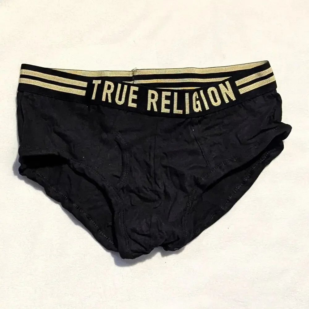True Religion Men's Mid Rise Briefs Underwear 4 pk Open Box